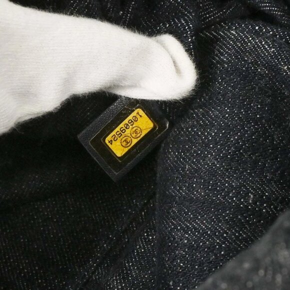 Chanel Navy Sparkling Denim Tote Handbag - Picture 10 of 10